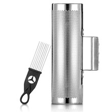 Stainless Steel Guira Shaker with Scraper and Ergonomic Handle