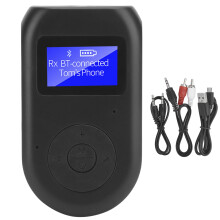 Bluetooth-zender/ontvanger met scherm, 3-in-1 zender/ontvanger voor tv- en auto-audiosystemen, 4-in-1 draadloze audiozender/ontvanger met
