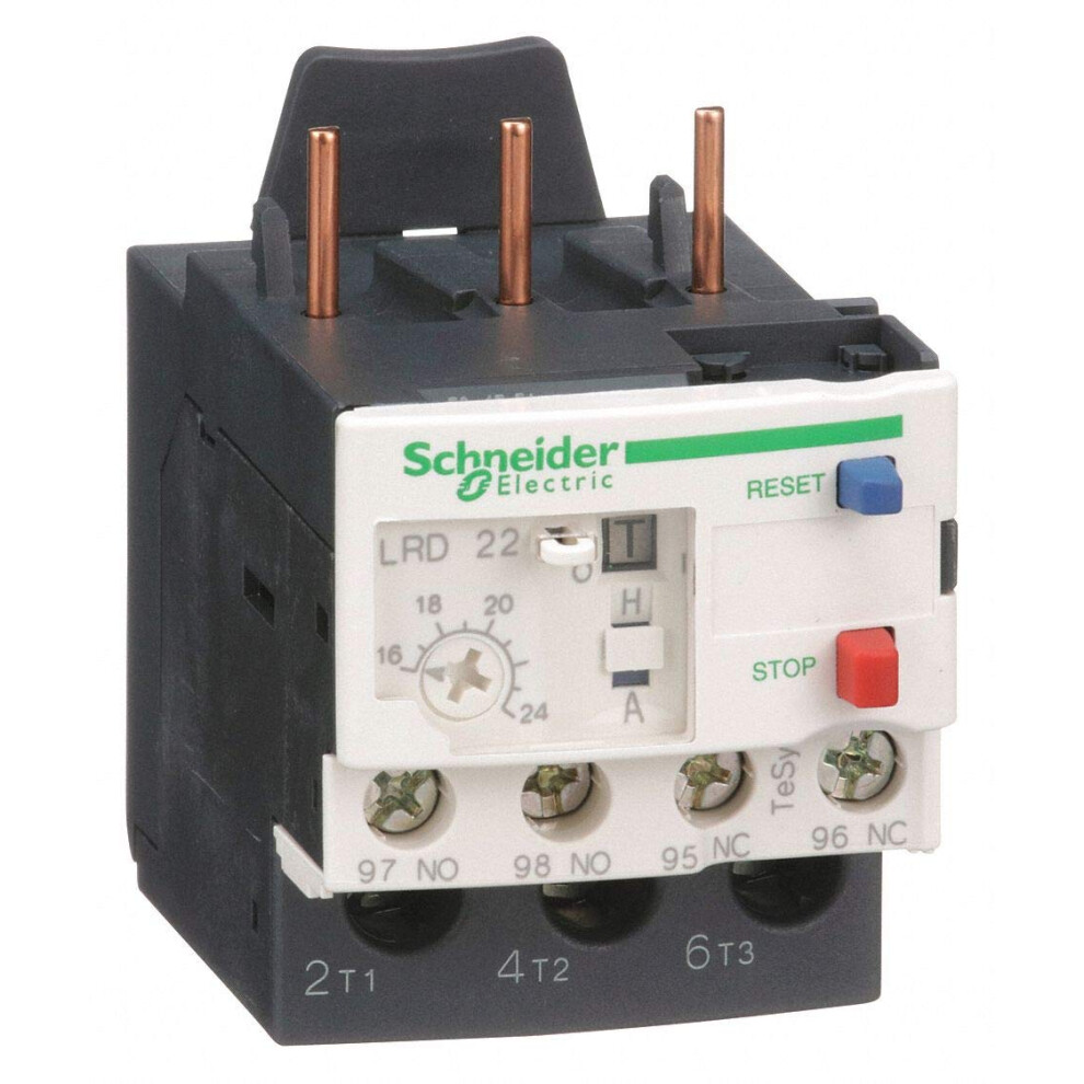 Schneider Electric Iec Style Overload Relay, 16.0 To 24.0A, 3 Poles, Manual Reset, Trip Class: 10 9412369524201
