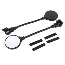 Verstellbarer Fahrradrückspiegel mit verstellbarem Betrachtungswinkel, konvexer Acrylspiegel für Fahrradlenker, robuster, stoßfester