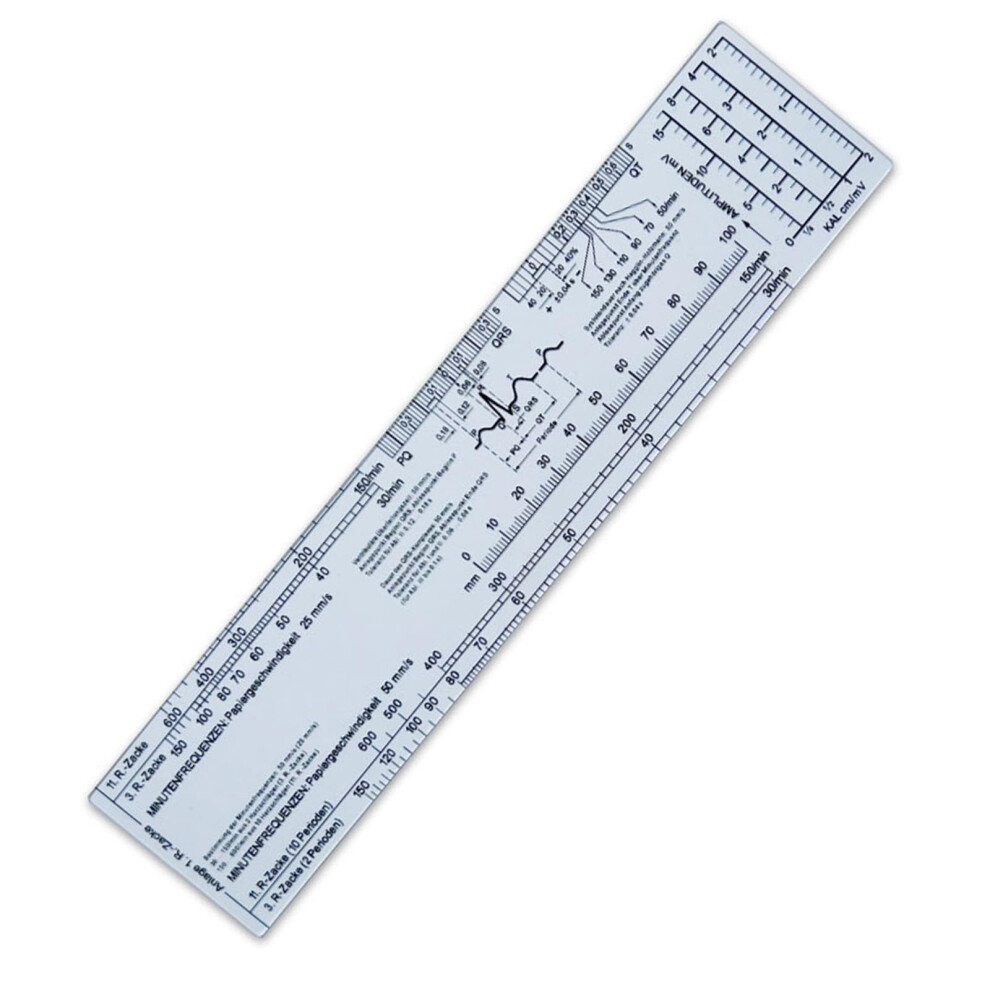 Heart Rate Ruler Heart Rate Measuring Tool for Interpretation Electrocardiogram Ruler Measuring Ruler