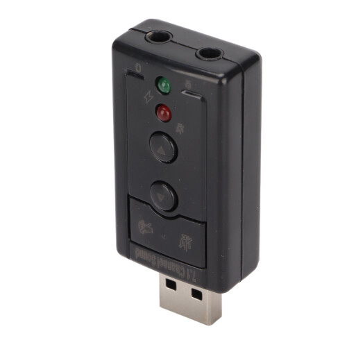 Εξωτερικός προσαρμογέας ήχου USB Plug and Play με ήχο Virtual7.1Surround, θύρες 3.5MM και 2