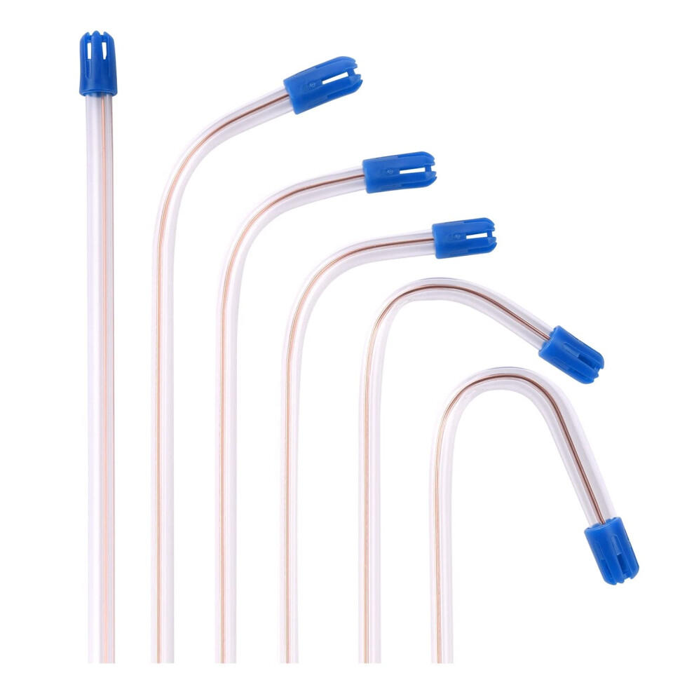 Blue Dental (1000 Pcs Clear Tube Tip) Disposable Saliva Ejector 100 Pcs/Bag Evacuation Suction Tips 10 Bags