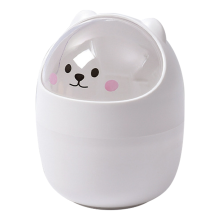 Poubelle légère, surface intérieure lisse, design compact, facile à transporter, mini poubelle kawaii, taille : petite, idéale pour un bureau