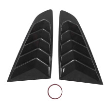 Carbon Fiber Rear Window Vent Louvers 4 Mustang 2015-2021, Sporty & Racing-Inspired Appearance w/ 3D Retro Fitment, Wear Resistant UV Protected Side