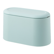 Poubelle compacte en polypropylène avec couvercle à pression, facile à utiliser et à nettoyer, corbeille à papier moderne avec compartiment pour