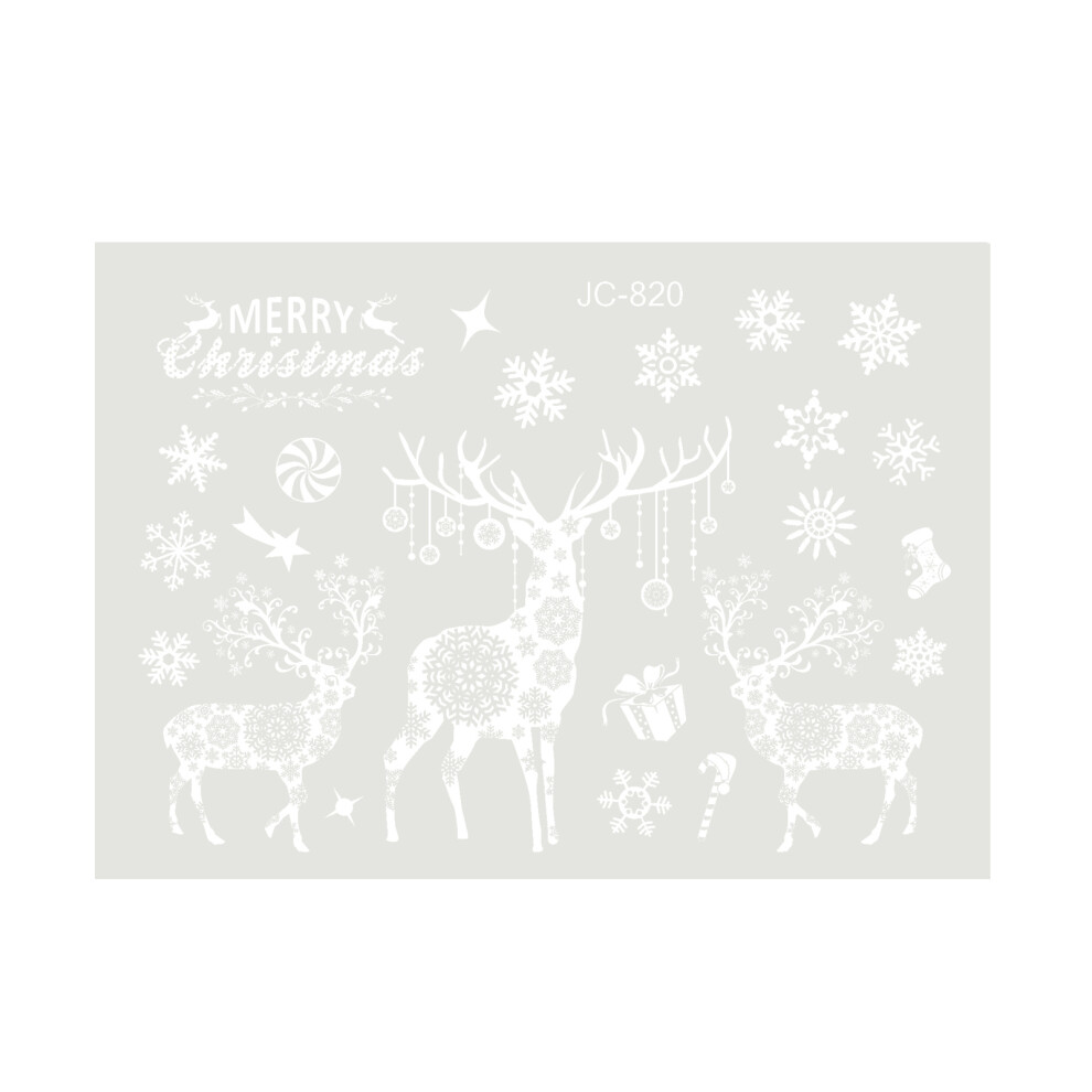 DIY Nail Decorations, Reusable Electrostatic PVC Snowflake Nail Art For Christmas, Glitter Snowflake Stickers, Lightweight And Portable Design For Wom