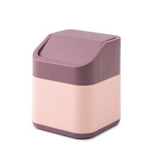 Poubelle compacte monobloc moulée, anti-odeurs, poubelle hygiénique de bureau, élégante poubelle de salle de bain, résistante à la pression