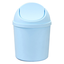 Mini poubelle de bureau compacte, poubelle portable avec couvercle basculant assurant la réduction des odeurs, matériau PP offrant une performance