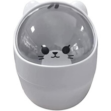 Mini poubelle de bureau mignonne, ouverture à fermeture automatique pour une fraîcheur optimale, mini corbeille à papier avec couvercle basculant,