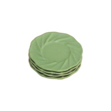 4x Dollhouse Miniatures Dishes Cooking Game Dining Room Kids Mini Bowl Plate Green