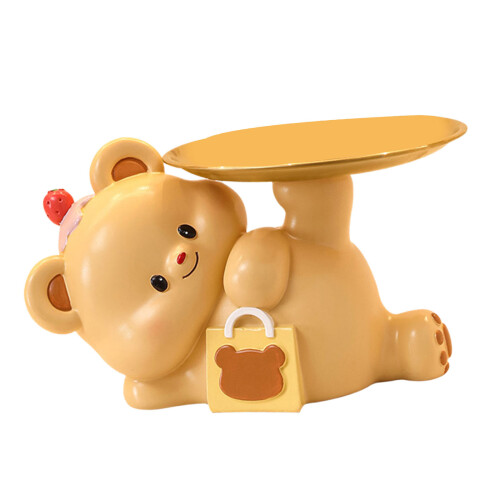 Small Object Tray Bear Key Tray Resin Decorative Tray for-1