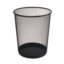 Corbeille à papier carrée en fil métallique pour bureau et maison, large ouverture, réutilisable et sûre, poubelle rectangulaire légère pour