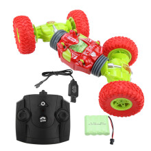 Coche acrobático RC multidireccional para niños de 6 a 12 años, coche RC todoterreno eléctrico con luz LED, señal de 2,4 GHz, juguete con