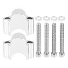 Ajuste de altura do guidão para motocicletas. Elevadores de guidão universais em liga de alumínio com design ergonômico, fácil instalação e