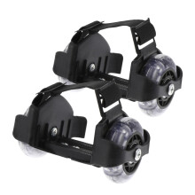 Luminous Roller Skating Flashing Wheels Cycling Shoes Gift Black