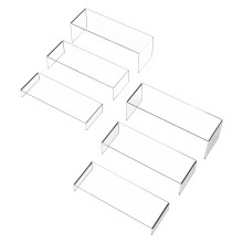 Set van 6 acryl displayverhogers in meerdere hoogtes-Duidelijk