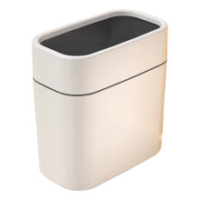 Plastic Trash Bin Trash Can with Push Down Lid for-Type D