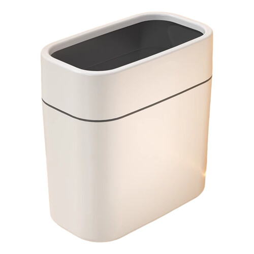 Plastic Trash Bin Trash Can with Push Down Lid for-Type D