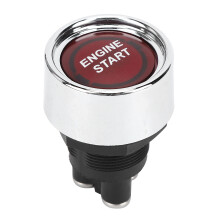 Drukknop voor contactontsteking met rode LED, motorstartknop, goede zichtbaarheid 's nachts, universele pasvorm, 12V gemotoriseerde voertuigen,
