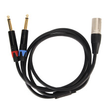 Microfono di qualità eccellente, convertitore audio con splitter a Y da doppio jack da 1/4 di pollice a XLR maschio e costruzione di qualità