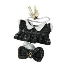 (10cm-11cm, Black) Fashion Doll Dress Suit Soft Collectible Doll Clothing Set for 6.69inch Doll Light Purple
