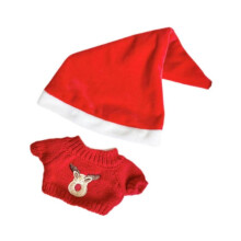 Plush Doll Sweater for 20cm with Hat Adorable Soft Photo Props Doll Clothing
