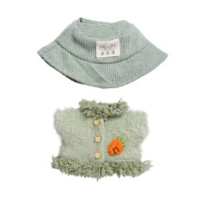 (for 17cm Doll, Green) Plush Figure Coat for Kids DIY Fashion Pretend Play Open Front Coat for 15cm