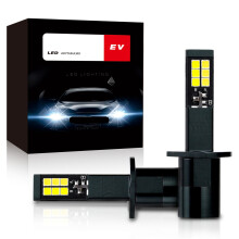 Żarówka przeciwmgielna H1 Plug & Play, superjasne światło do jazdy dziennej, dwukolorowe źródło światła CSP, emiter 3D SMD, maksymalna moc