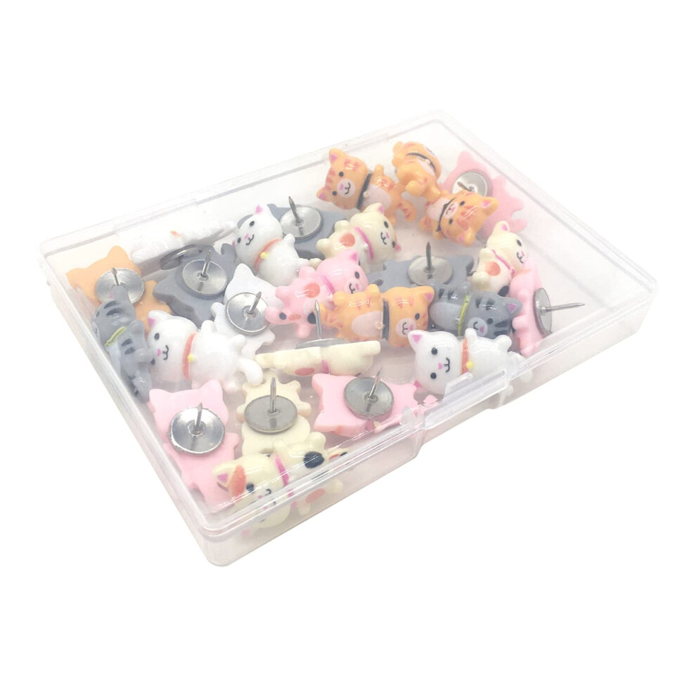 30 Pieces Cartoon Thumbtacks, Resinheaded Thumbtacks, Steel Thumbtacks For Corkboard Bulletin Board, Wild Boar. 9365049509541