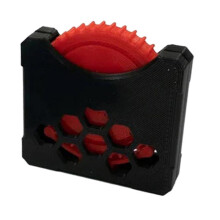 (4.8cmx4.8cmx0.8cm, black red) Clicking Wheel Fidget Sensory Toy Bath Toys Coordination Novelty Sensory Fidget Click for Holiday Gift Learning