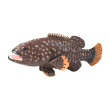Simulated Marine Animal Toy Model Realistic for Gift Parties Holiday Present dark brown Grouper