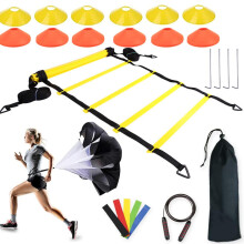 Speed Training Poles Foldable Agility Training Poles, Agility Ladder, Speed Equipment Pack of 5
