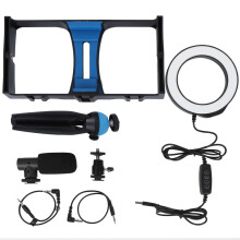 PULUZ Live Broadcast Handy Cage Kit mit Fülllicht