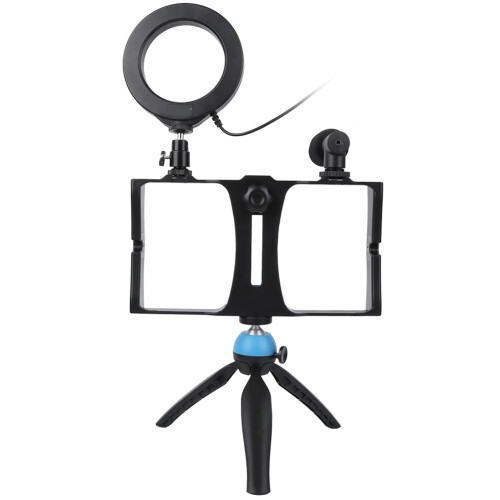PULUZ Live Broadcast Handy Cage Kit mit Fülllicht 2