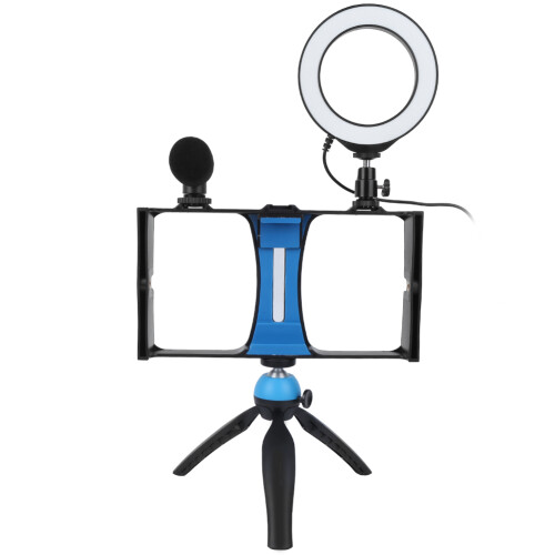 PULUZ Live Broadcast Handy Cage Kit mit Fülllicht 1