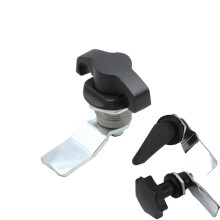 MS7143 Black Handle Cabinet Cam Lock Zinc Alloy T Shape Rotary Unlock for Distribution Box Switchgear Control Cabinet 1Pcs(MS714 3)