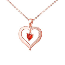 Heart Necklace Women Necklace Elegant Chain Necklace Pendant Necklace for Anniversary Festival Graduation Ceremonies Wife Mom