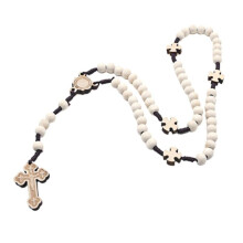 Rosary Cross Pendant Necklace Jewelry for Birthday Mother Day Valentines Day