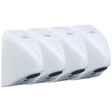 Sichler Household Appliances Hot Air Hand Dryer: Set of 4 Automatic Electric Hand Dryers for Wall Mounting (Hand Dryer, Soap Dispenser)