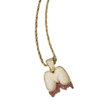 (Chain Length 60cm, M) Hip Hop Necklace Bubble Letter Necklace Anniversary Twist Chain Necklace Men Party Rhinestone Pendant Necklace Charm Necklace