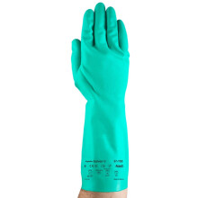 3715511 SolVex Unsupported Nitrile Gloves, Straight Cuff, Unlined Lined, Size 11, Green (Pack of 12)
