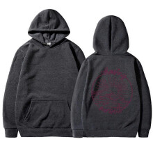 (L, Dark gray) Women's Fleece Hooded Sweatshirt Solid Color Slogan Print Long Sleeve Sweatshirt Top