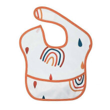 (Orange Rainbow (Rough-textured Bib)) Summer waterproof bibs for children, thin, soft, easy to wash, drool bibs for 1-4 year olds, baby bibs.