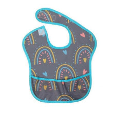 (Heart-shaped Rainbow Bib (Rough-textured)) Summer waterproof bibs for children, thin, soft, easy to wash, drool bibs for 1-4 year olds, baby bibs.
