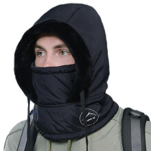 Chapeau de trappeur chaud épais, chapeau Ushanka, cache-cou-Noir