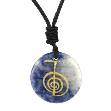 Necklace Pendant Cho KU Rei Symbol Jewelry Gifts Vibrant Color for Birthday Sky Blue