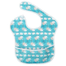 (Little Whale (Rubber Bib)) Summer waterproof bibs for children, thin, soft, easy to wash, drool bibs for 1-4 year olds, baby bibs.