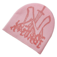 Chapeau tricoté sans bords populaire, chapeau à motif-Rose