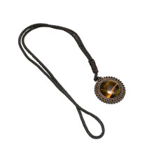 Pendant Necklace Round Crafts Flower Shape Jewelry for Gift Party Daily Wear Style B